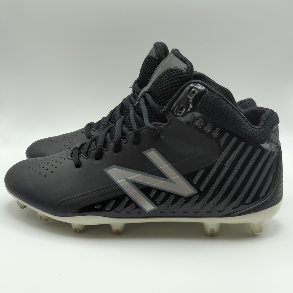 New Balance Rush Lacrosse Shoes Mens Size 9 Black Mid Top Athletic Cleats